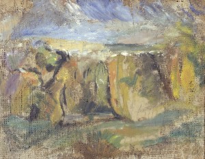 44 Пейзаж на мешковине 1920-е - 1930-е