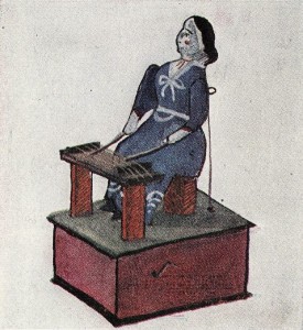 Игрушка Играющая на цитре. Акварель Е.М. Беляковой. 1918