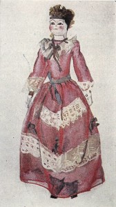 Игрушка Кукла тряпичная. Акварель Е.М. Беляковой. 1918