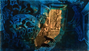 Леонид Павлович Зусман "Сон", линогравюра, 1977