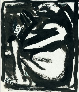 Георгий Щетинин Сатир Бумага, тушь, 1970-е