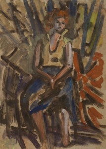 Натурщица. № 1131. 1963 – 1964 Бумага, темпера. 73,5 х 54,5