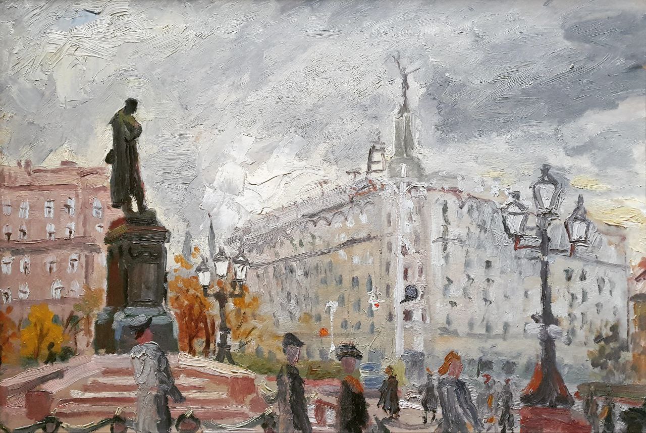 Эммануил Павлович Визин (1904 - 1975) На Пушкинской площади. 1953